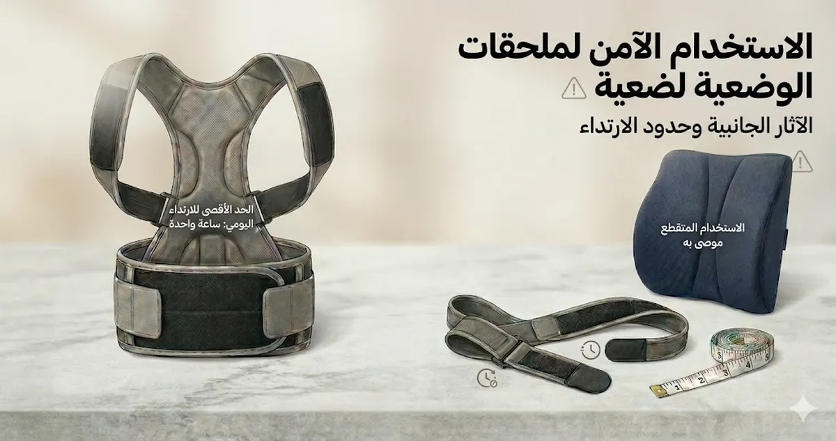 ملحقات دعم الوضعية: الاستخدام الآمن، الآثار الجانبية، وحدود الارتداء - صورة لملحقات دعم الوضعية