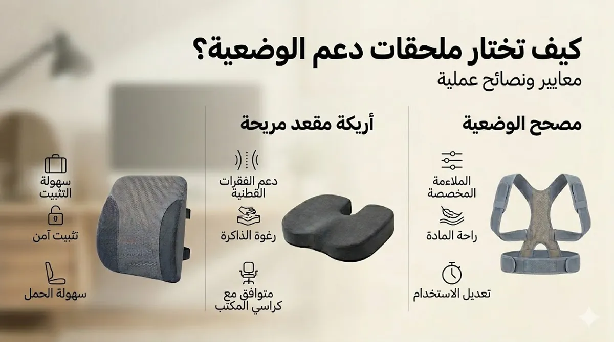 معايير اختيار ملحقات دعم الوضعية ونصائح تساعد على القرار