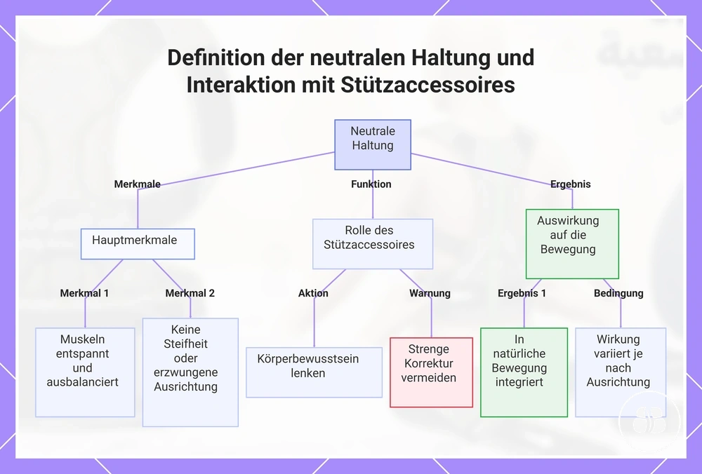 Definition der neutralen Haltung und Interaktion mit Stützaccessoires