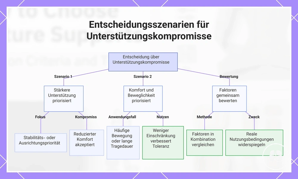 Entscheidungsszenarien für Unterstützungskompromisse
