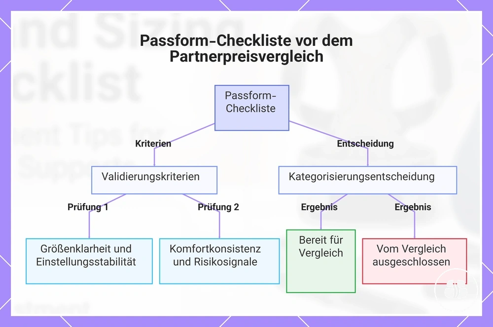 Passform-Checkliste vor dem Partnerpreisvergleich