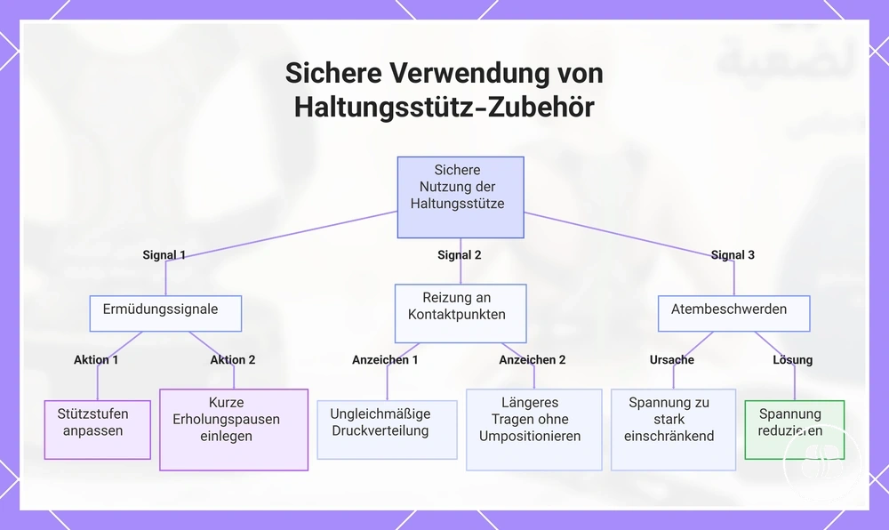 Sichere Verwendung von Haltungsstütz-Zubehör