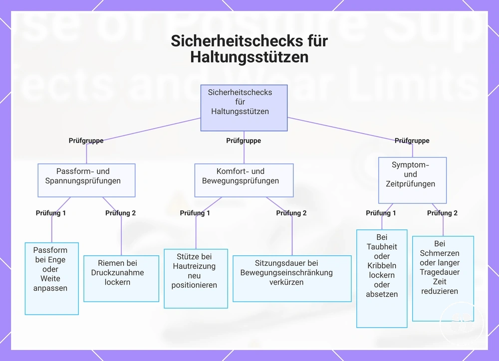 Sicherheitschecks für Haltungsstützen