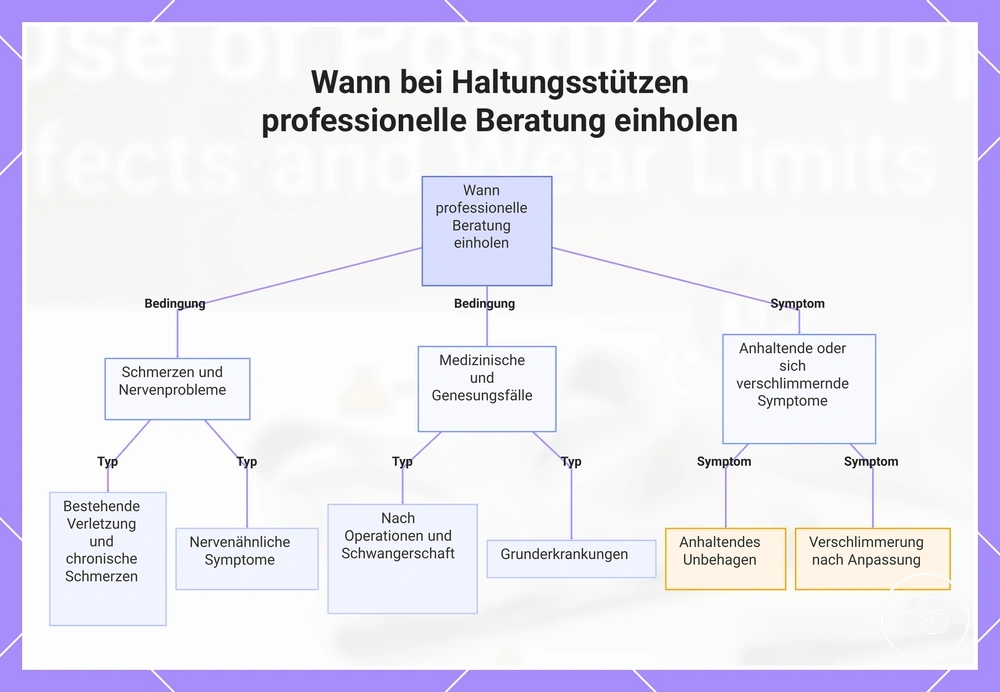 Wann bei Haltungsstützen professionelle Beratung einholen