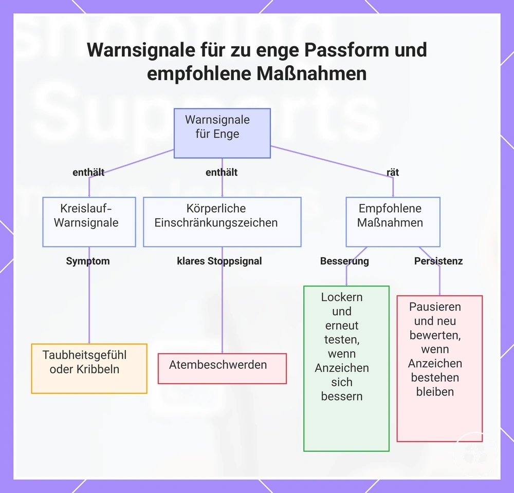 Warnsignale für zu enge Passform und empfohlene Maßnahmen