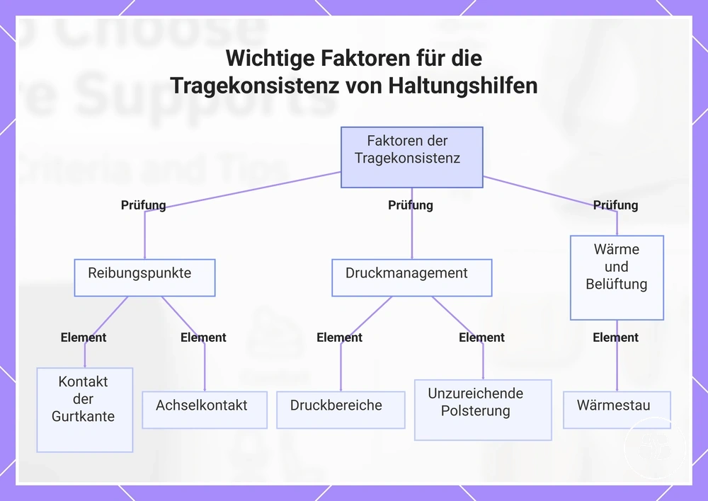 Wichtige Faktoren für die Tragekonsistenz von Haltungshilfen