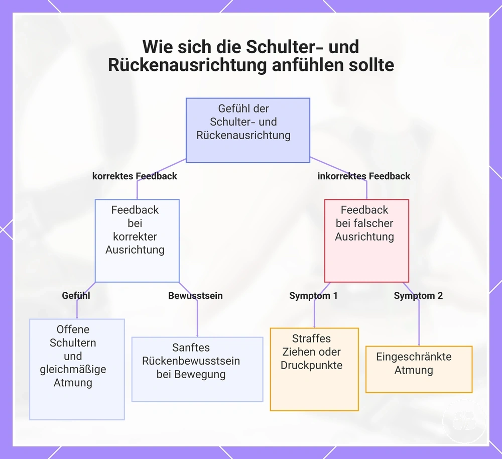 Wie sich die Schulter- und Rückenausrichtung anfühlen sollte