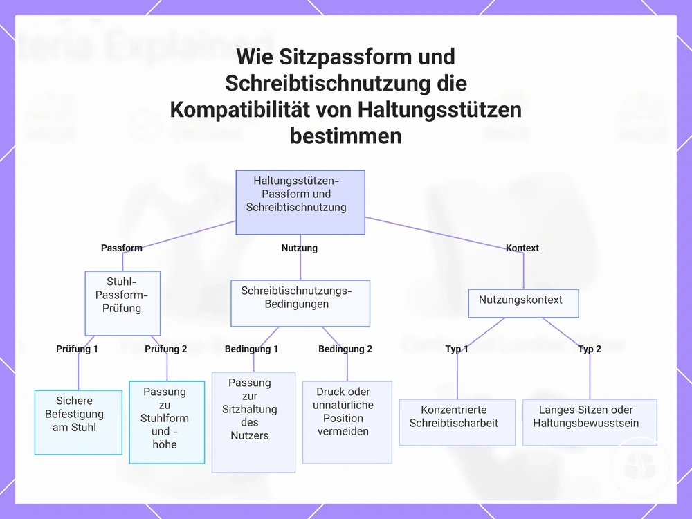 Wie Sitzpassform und Schreibtischnutzung die Kompatibilität von Haltungsstützen bestimmen