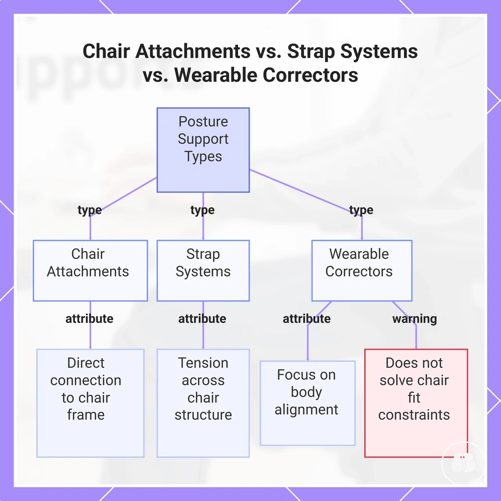 Chair Attachments vs. Strap Systems vs. Wearable Correctors