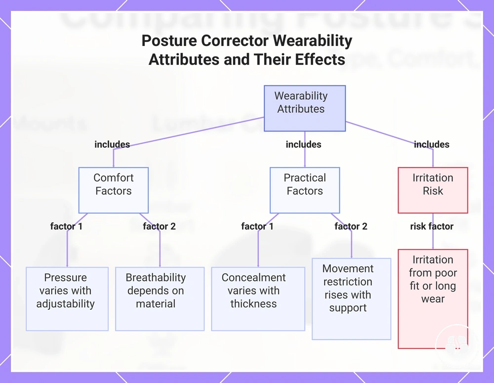 Posture Corrector Wearability Attributes and Their Effects
