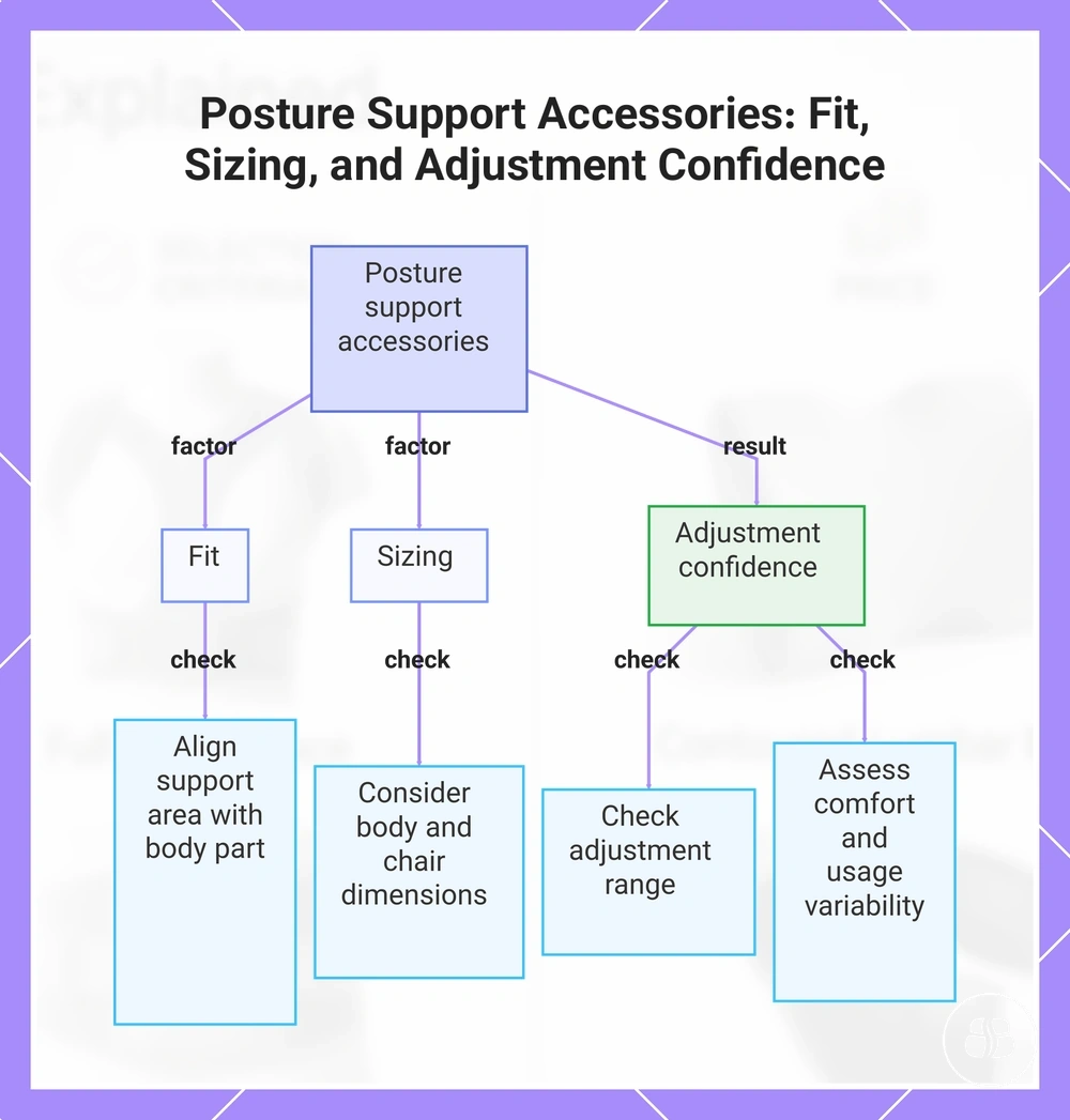 Posture Support Accessories: Fit, Sizing, and Adjustment Confidence