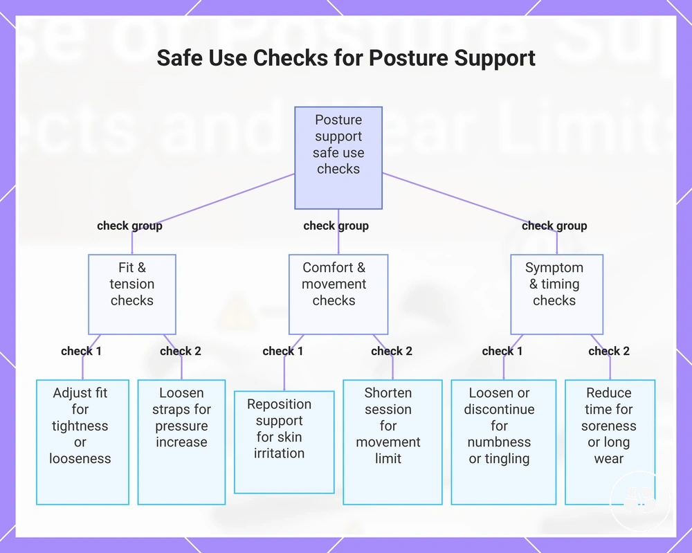 Safe Use Checks for Posture Support