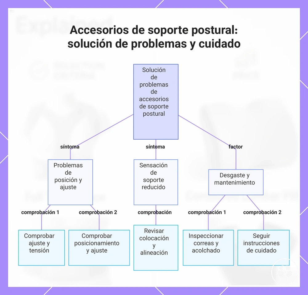 Accesorios de soporte postural: solución de problemas y cuidado