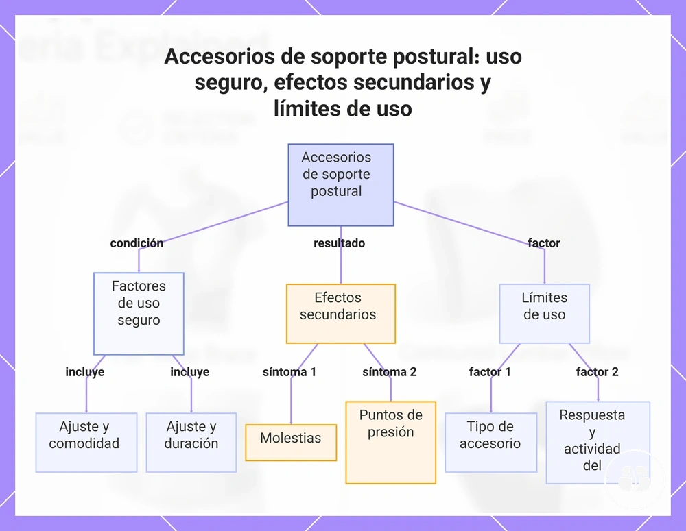 Accesorios de soporte postural: uso seguro, efectos secundarios y límites de uso