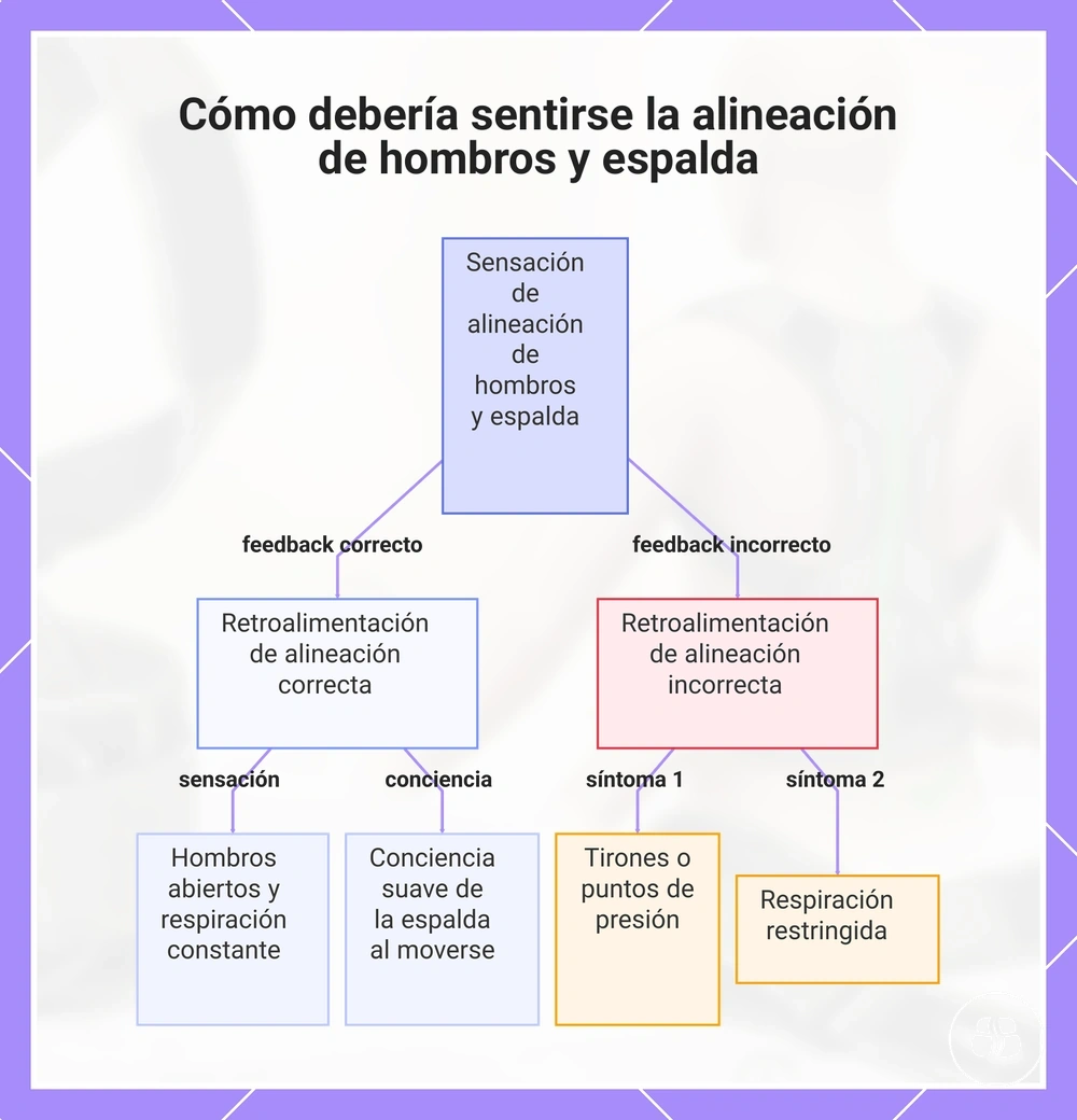 Cómo debería sentirse la alineación de hombros y espalda