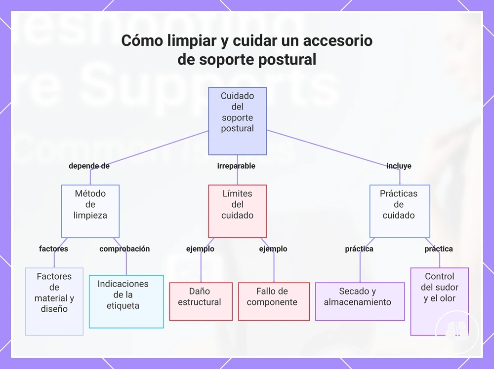 Cómo limpiar y cuidar un accesorio de soporte postural