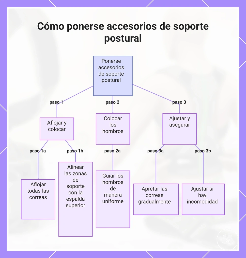 Cómo ponerse accesorios de soporte postural