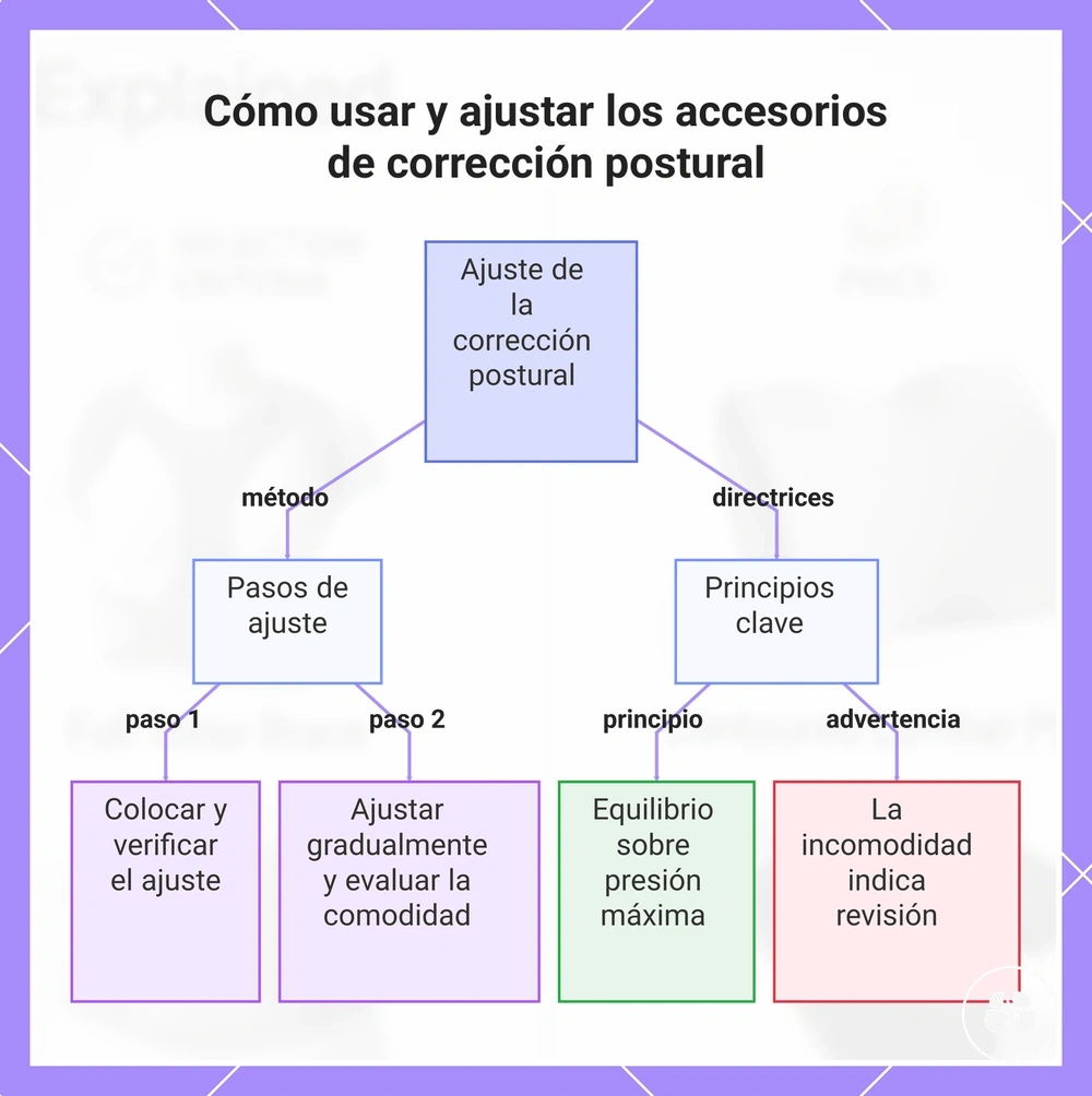 Cómo usar y ajustar los accesorios de corrección postural