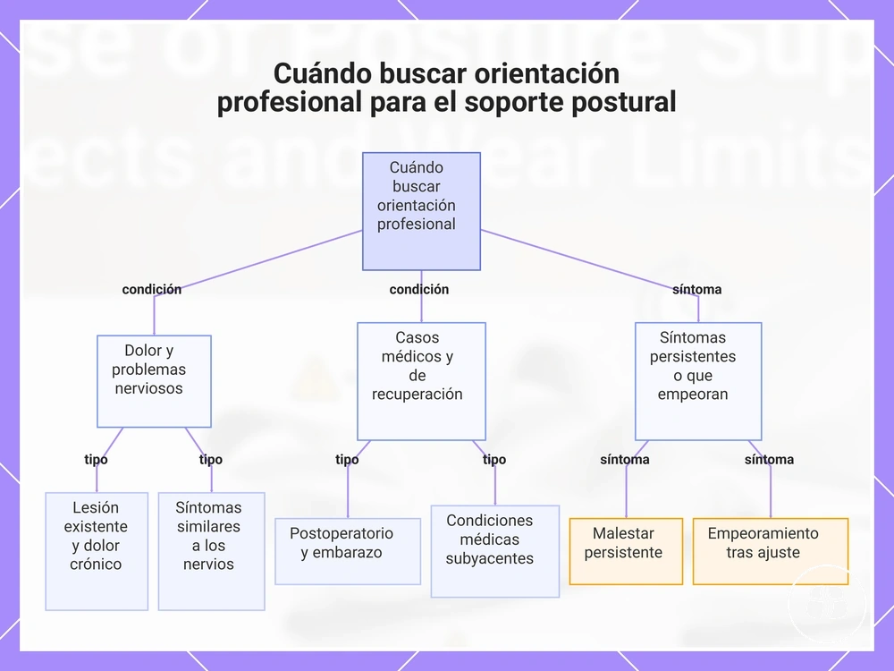 Cuándo buscar orientación profesional para el soporte postural