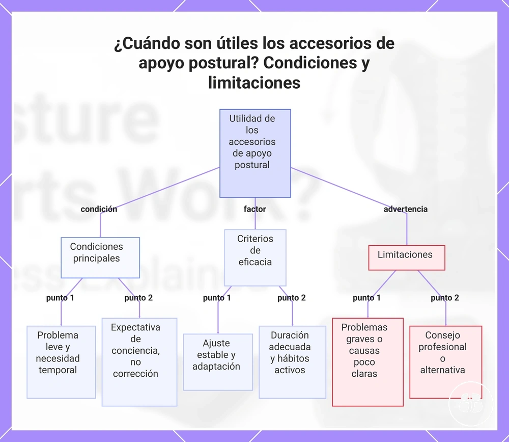 ¿Cuándo son útiles los accesorios de apoyo postural? Condiciones y limitaciones