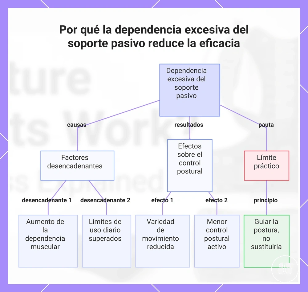 Por qué la dependencia excesiva del soporte pasivo reduce la eficacia