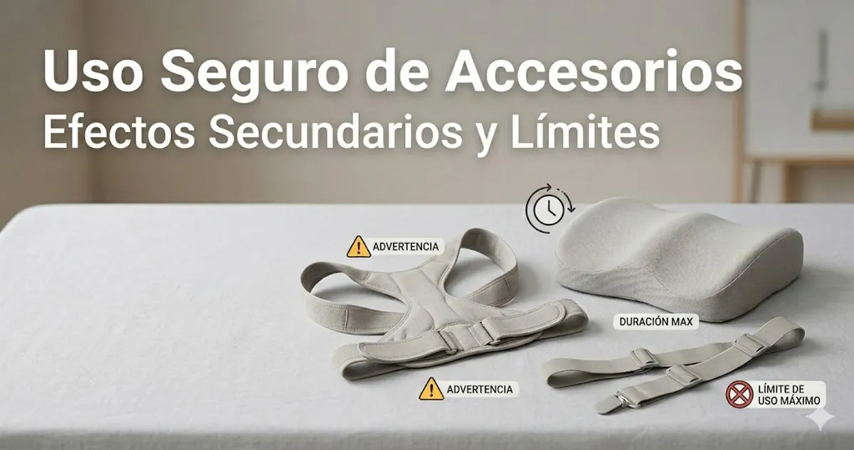 Uso seguro, efectos secundarios y límites de los accesorios de soporte postural