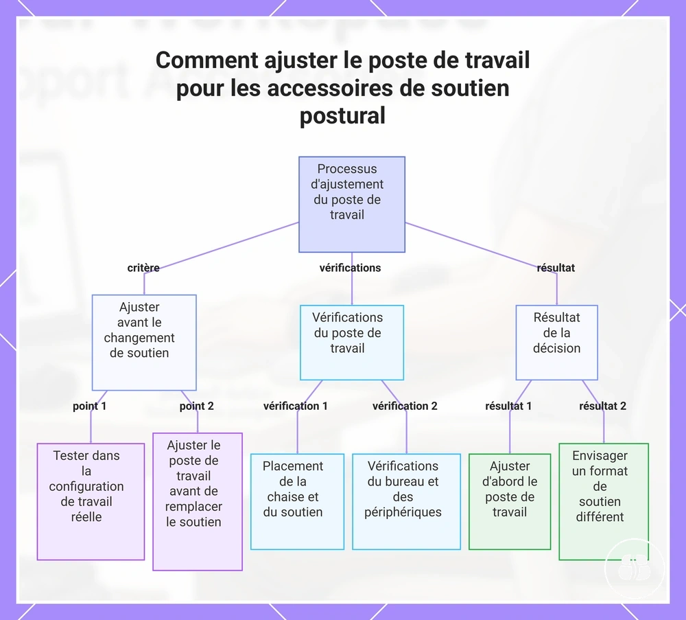 Comment ajuster le poste de travail pour les accessoires de soutien postural