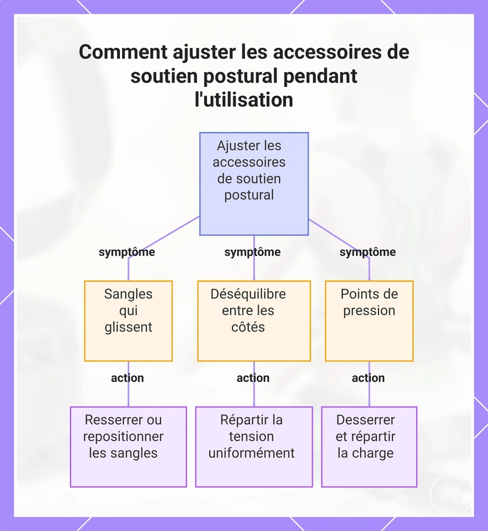 Comment ajuster les accessoires de soutien postural pendant l'utilisation