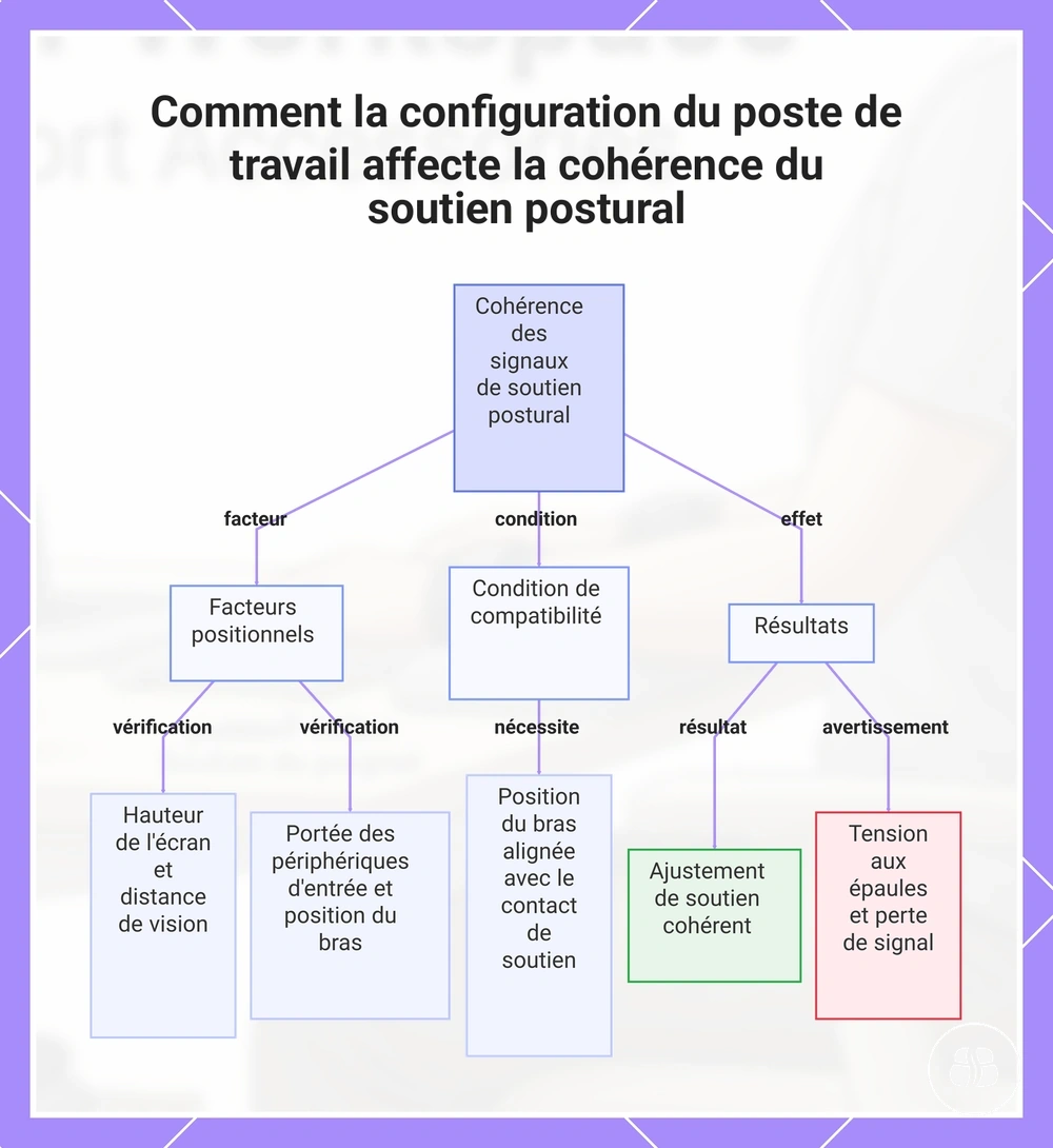 Comment la configuration du poste de travail affecte la cohérence du soutien postural