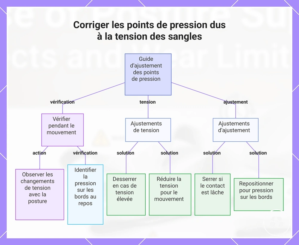 Corriger les points de pression dus à la tension des sangles
