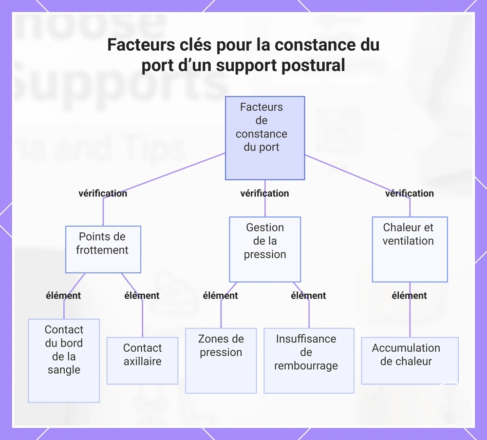 Facteurs clés pour la constance du port d’un support postural