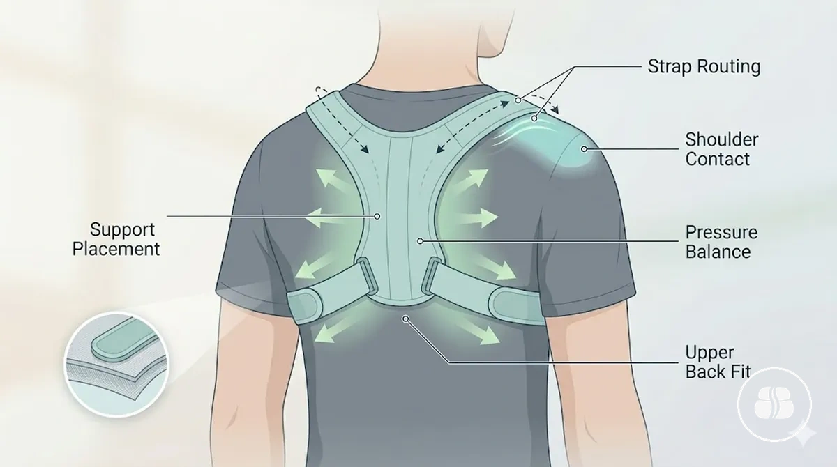 Position de port correcte pour les accessoires de soutien postural