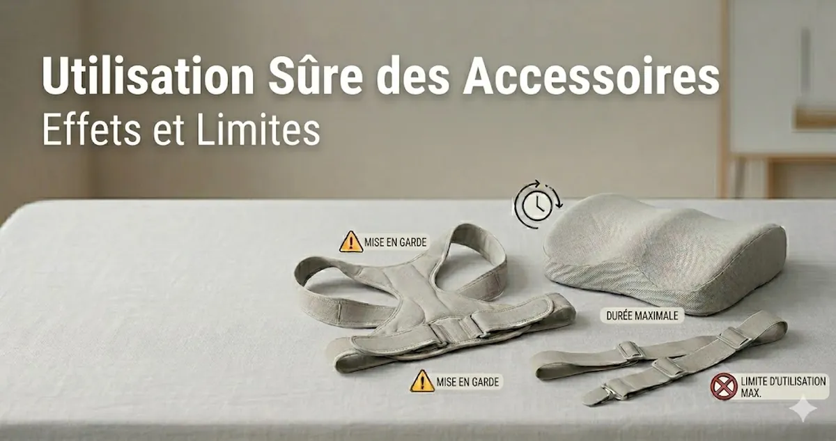 Utilisation sûre, effets secondaires et limites des accessoires de soutien postural