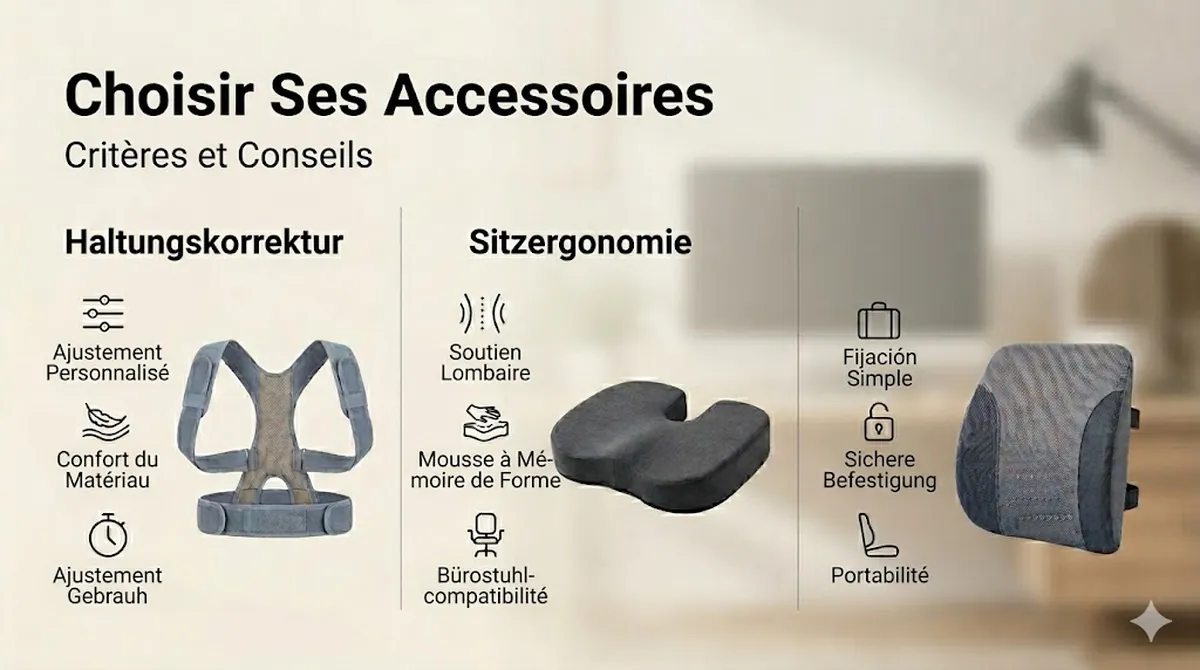 Critères pour choisir des accessoires de soutien postural