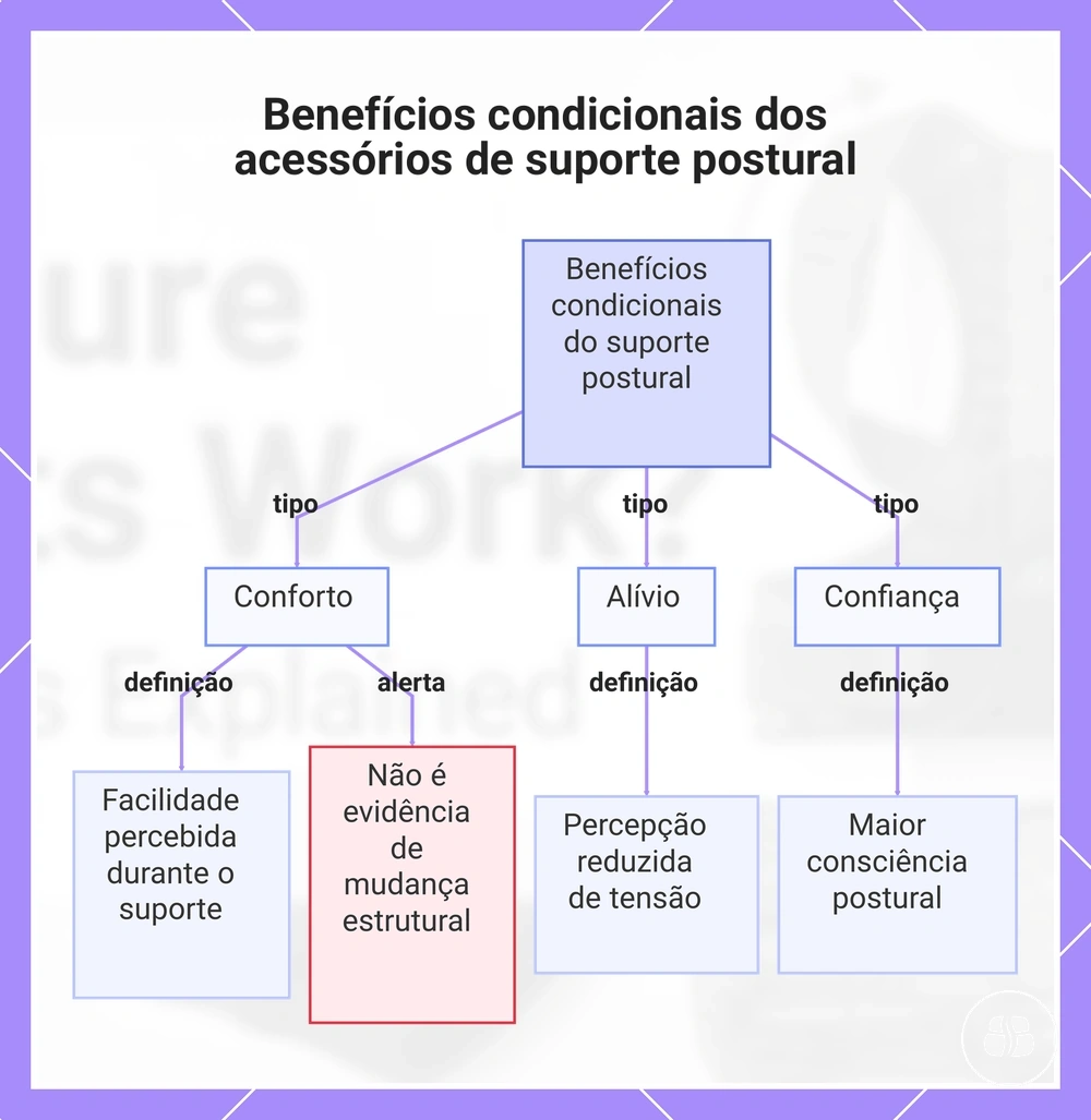 Benefícios condicionais dos acessórios de suporte postural