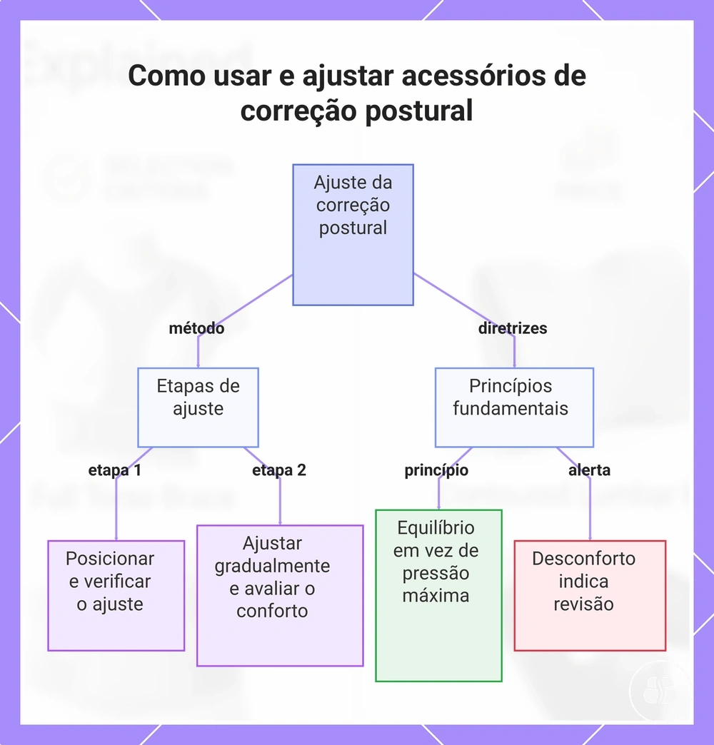 Como usar e ajustar acessórios de correção postural