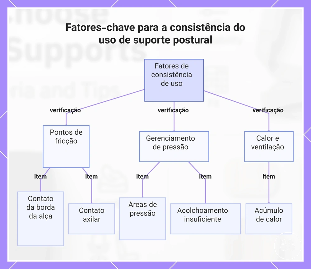 Fatores-chave para a consistência do uso de suporte postural