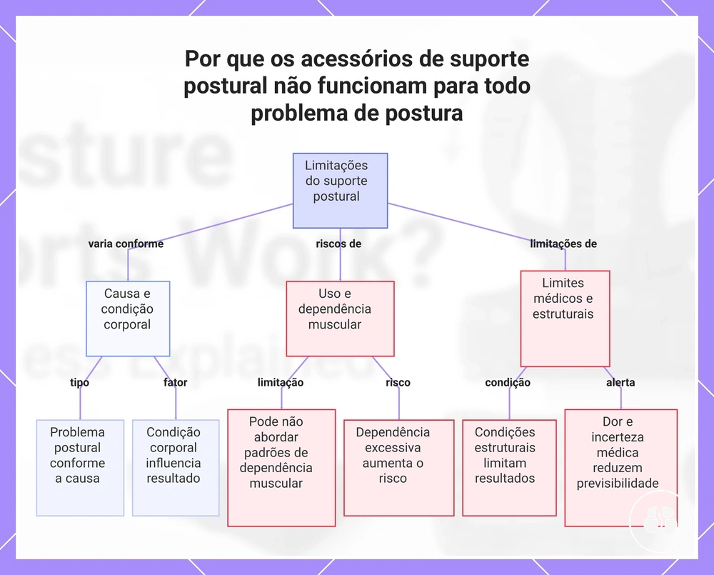 Por que os acessórios de suporte postural não funcionam para todo problema de postura