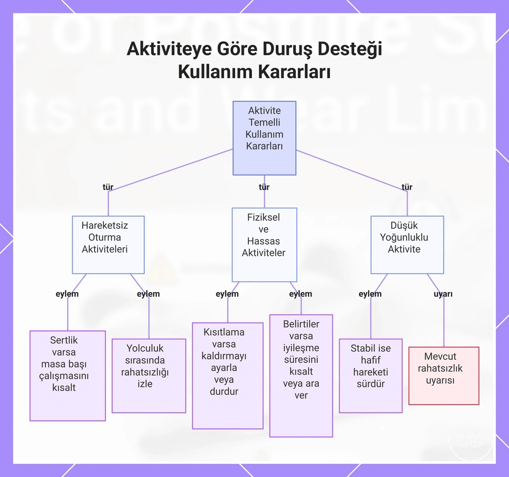 Aktiviteye Göre Duruş Desteği Kullanım Kararları