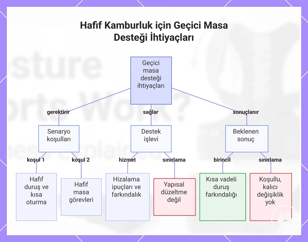 Hafif Kamburluk için Geçici Masa Desteği İhtiyaçları