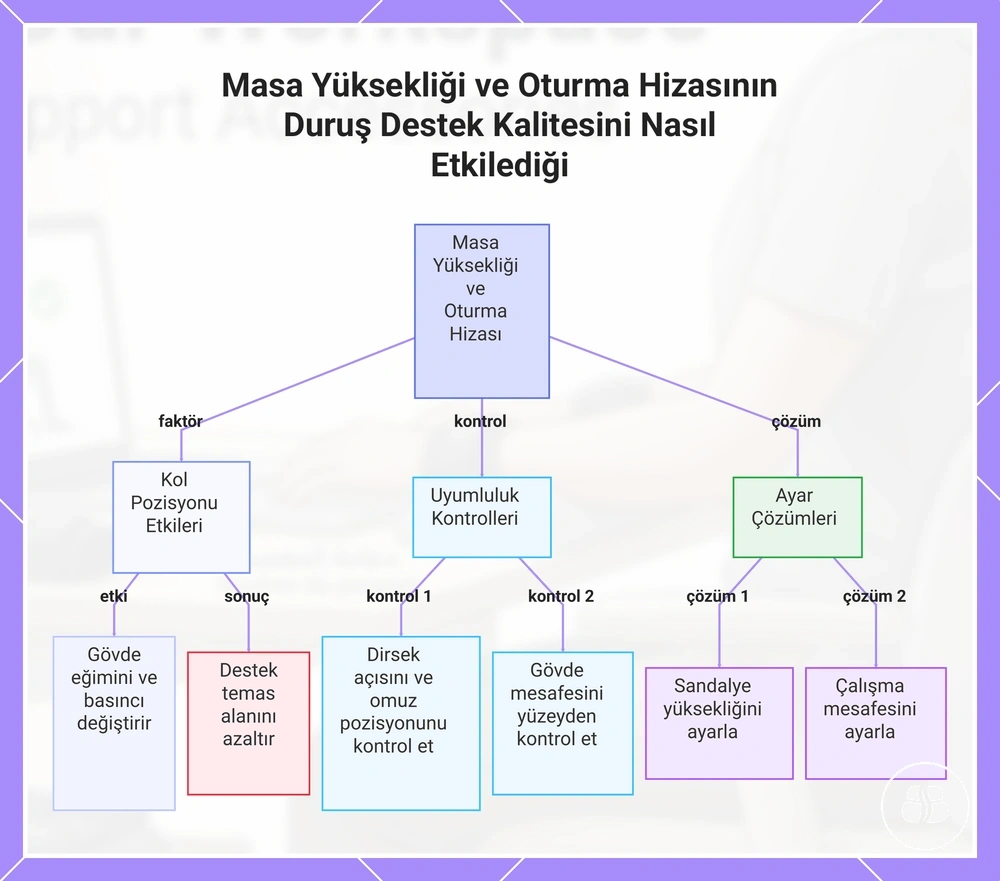 Masa Yüksekliği ve Oturma Hizasının Duruş Destek Kalitesini Nasıl Etkilediği