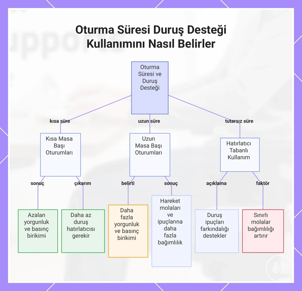 Oturma Süresi Duruş Desteği Kullanımını Nasıl Belirler