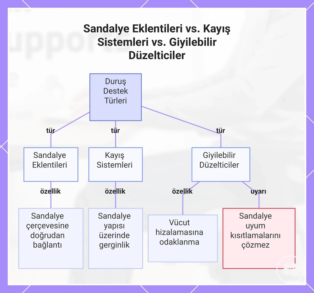 Sandalye Eklentileri vs. Kayış Sistemleri vs. Giyilebilir Düzelticiler